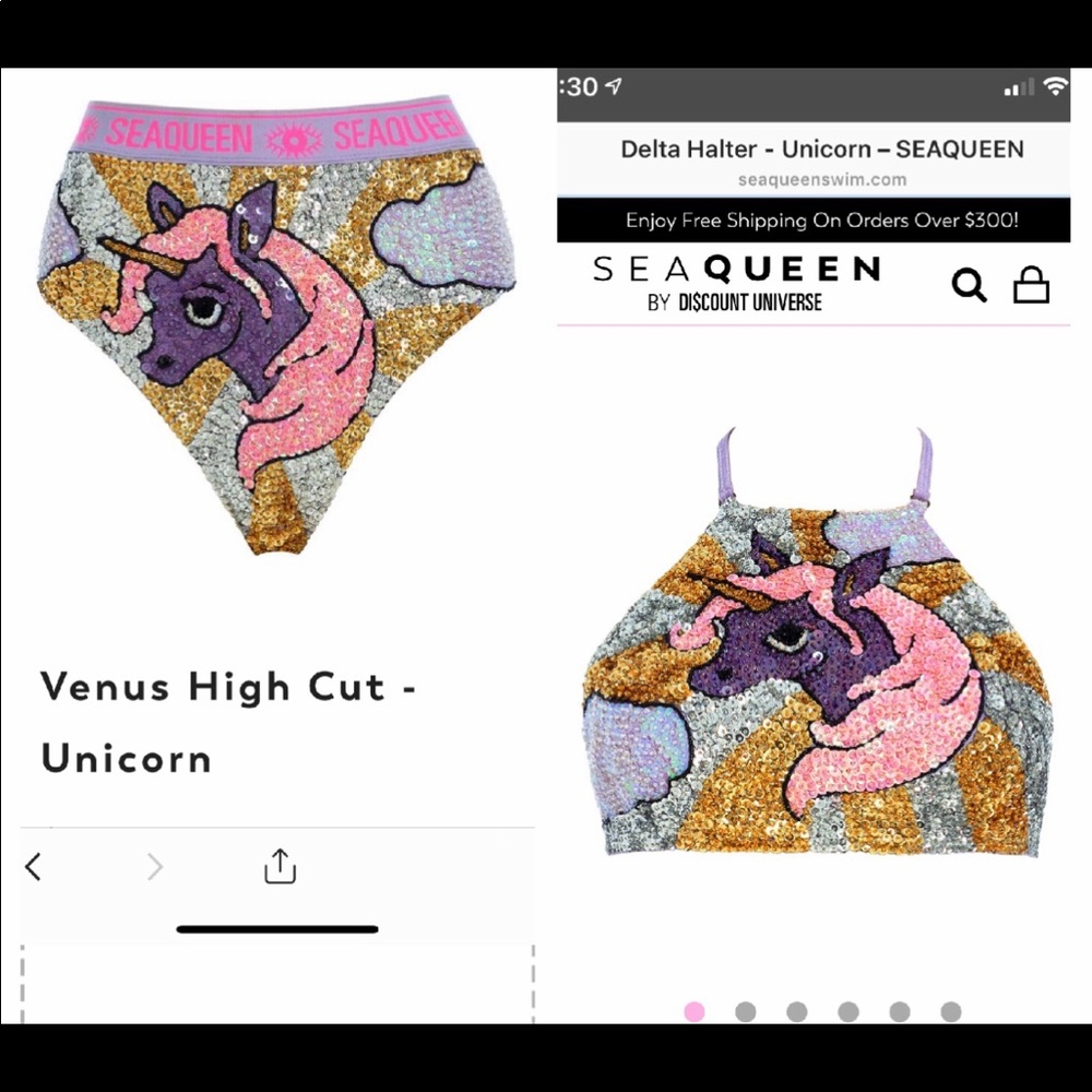Seaqueen swim unicorn bikini